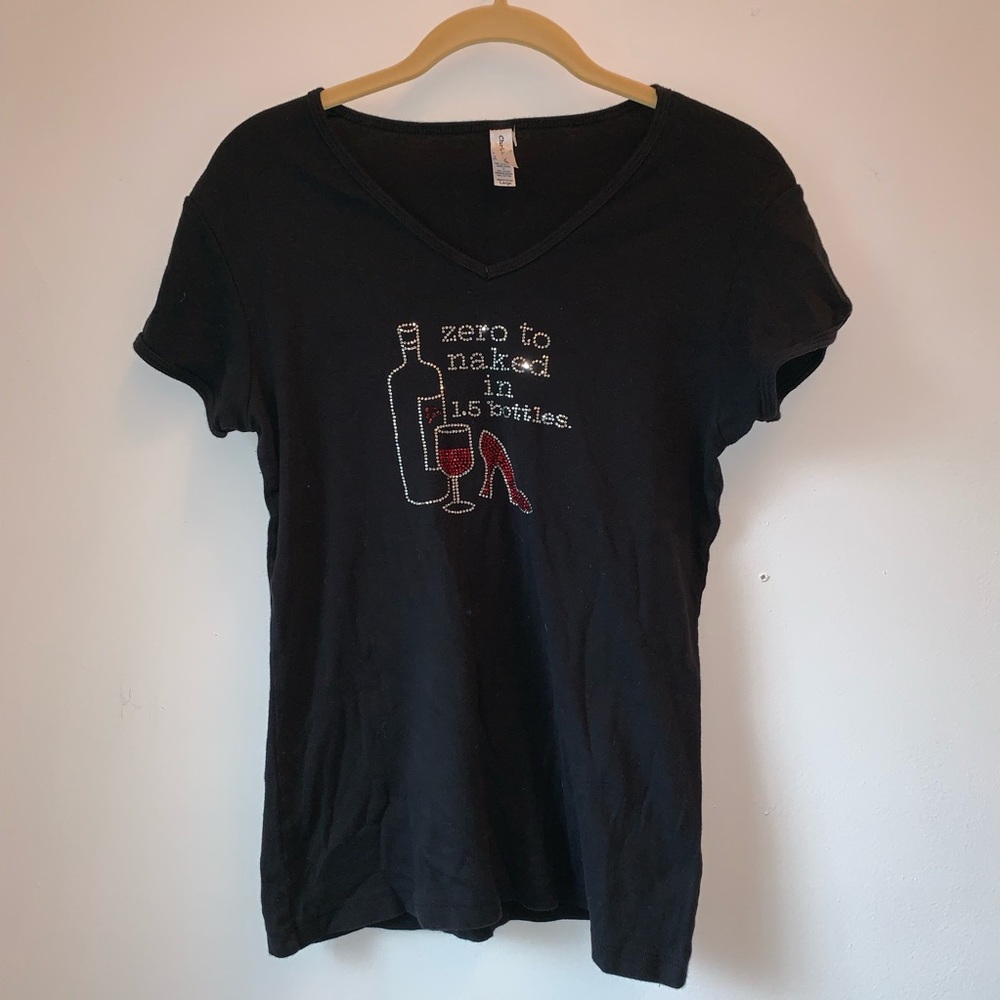 Chris’s Stuff Rhinestone T-Shirt (L)